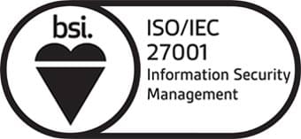 BSI 정보 보안 관리 ISO 27001 배지